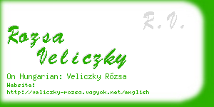 rozsa veliczky business card