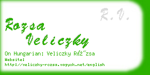 rozsa veliczky business card